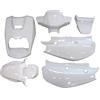 GLoyer accessori per moto Motociclo Accessori Compatibile con Yamaha BWS100 4VP motorino del motociclo Full Set Corpo carenatura in plastica Vernice Pannello di copertura in plastica Corpo (Color : White 6P