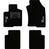 QUEMAR Tappetini Auto per Lancia Ypsilon 5 porte, Bordo Nero, 2 Ricami | dal 2011 / anche Hybrid / Kit Tappeti Moquette e Gomma su Misura / Set 2 Anteriori + 2 Post. / Ricami e Colori Personalizzati