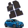ASC Tappetini Auto Compatibili con Fiat 500X Cross-Lounge-Sport 2014-2024, Moquette su Misura con Bordo Antiscivolo Blu, Battitacco in Gomma