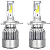 LIUNIAN H4 LED Car Light Bulb Kit 72w 8000lm Super Bright 6000K COB 2 Pcs Driving Lights Kit conversione lampada per auto 12V 24V C6-H4 Cool White