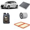 OP Kit tagliando 3 filtri + 4 L olio IPC 5W30 X compatibile con Audi A1 1.0 TFSI,CZHE/CHZB/DKLD
