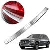 CHROMEMASTER Protezione paraurti Posteriore Compatibile con Mercedes GLC 2015-2022 ; Acciaio INOX spazzolato, Argento opaco; Protezione paraurti protegge la vernice del paraurti dai graffi