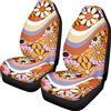 Belidome Set completo di 2 coprisedili per auto con fiori hippie astratti, Taglia unica