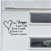 Generico Adesivo sticker camper frase frasi OGNI VIAGGIO LO FAI 3 VOLTE -caravan roulotte- accessori grafiche fiancata scegli colore cod.1979 (070 Nero, cm 35 x 25)