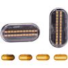 Hacreyatu Dinamici LED Indicatore di direzione laterale per N-issan Qashqai J10 Micra C NP300 Navara Pathfinder Terrano III R51 Versa Cube Z11 (Trasparente)