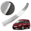 Chromemaster | Protezione paraurti Posteriore | Compatibile con VW Caddy 2015-2020 | Acier inox brossé, argent mat | Protezione paraurti protegge la vernice del paraurti dai graffi