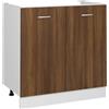 vidaXL Mobiletto "Lyon" Rovere Marrone 80x46x81,5 cm