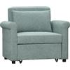 DecHome - Poltrona letto singolo Design Moderno in Tessuto 96x84.5x87.5 cm colore Verde