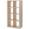IKEA Kallax Scaffalatura Bianco Effetto rovere tinto bianco (77x39x147 cm) 8 ripiano