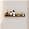 NevStp Portasapone da Doccia Mensola da Bagno in Legno Massello Portasciugamani Lavabo a Parete Mensola Portaoggetti Cosmetici Mensole Galleggianti Specchio Frontale Tavolo da Trucco Organizer Mensola