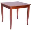 Liberoshopping tavolo fisso da cucina sala da pranzo o ristorante in legno massello - stile rustico compatto e robusto - facile da montare - 100% made in italy (Ciliegio Gamba Sciabola, 90x90)