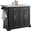 SoBuy isola cucina con ruote, carrello da cucina con piano di lavoro pieghevole, mobile cucina con ruote, penisola cucina e cucina da esterno nero 115x92x(46-71) cm FKW71-II-SCH