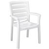GRANDSOLEIL GRAND SOLEIL Grandsoleil Green Boheme Greenpol - Poltrona impilabile, 64 x 59 x 90 cm, colore: bianco, in polimero