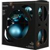 Kaemingk Palline di Natale in vetro 10 cm, 4 pezzi - opache e lucide - Grandi palline per albero di Natale Decorazioni per albero di Natale - Decorazioni per albero di Natale - Blu Folklore