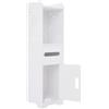 Zalydala Armadio alto da bagno, con 3 ripiani e porta fazzoletti, portata 55 kg, in PVC impermeabile, 24 x 20 x 80 cm, bianco e salvaspazio, per bagno, cucina, soggiorno