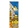 Napolamp Mattonella in Ceramica cm. 10x30 con Stampa di Uno Paesaggio della costiera amalfitana, Paesaggio Amalfi Notte, piastrella Ornamentale da Appendere.