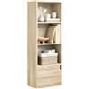 eSituro Libreria 3 Scomparti 1 Armadietto 34x24x106 cm Legno Chiaro