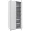 Generico Mobile Scarpiera Alta Mars4 con 6 Piani in Rovere Nordico e Bianco Alpes, Rovere o Bianco (Bianco Alpes)