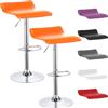 Beltom® 2 SGABELLI da Bar E Cucina con PENISOLA Regolabili in Altezza Sedia Girevole per PIZZERIE Pub RISTORANTI Hotel Soggiorno Ufficio - Modello Wave - X2-Arancione