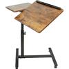 HUOLE Tavolino da Laptop, Rotelle con Freni, Altezza Regolabile, HLP, 2 Aste Antiscivolo, Legno, 60 * 34,5 * 58/90 cm-giallo ciliegia