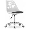 NMK HOME Sedie Ufficio Girevole con Ruote 360 ° - Sedia Scrivania Regolabile in Altezza - Montaggio Semplice e Base Cromata