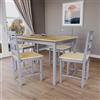 Vida Designs Set tavolo da pranzo e sedie Yorkshire mobili per la casa (grigio e pino, 4 posti)