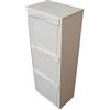 Liberoshopping Mobile in Legno Raccolta DIFFERENZIATA 3 VANI Colore Bianco 25X40 CM H 101 CM