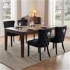 chairus Set di 4 Sedie da Pranzo in Velluto Sedie da Cucina Retro, Nero