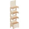 Cemab srl Cemab - Espositore in legno, ecologico, modello Tokyo, largo 45 cm, 4 piani con montaggio ad incastro (Senza logo)