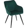 Happy Garden Sedia vintage GISELE in velluto verde
