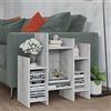 IBUQDDV Armadietto Organizzatore Buffet mobile Mobile bar Credenze Credenza Grigio Cemento 60x26x60 cm in Legno Multistrato per Cucina, Sala da Pranzo e Soggiorno