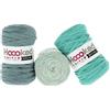 Hoooked Ribbon XL Set risparmio gigante da 120 metri, filato in tessuto riciclato da vestiti in splendidi colori, cotone, Catchy Spring, 360 Meter