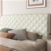 AYUOEODM Copritestata Letto Copertura/Copri Testiere Letto Matrimoniale/Singolo/una Piazza E Mezza Imbottito Colore Tortora,Velluto Elasticizzato Morbido Tessuto Universale ( Color : Beige white , Size : 130cm