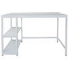VDD Scrivania Stoer - Scrivania per computer, design industriale con ripiani, larghezza 120 cm, colore: Bianco