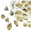 Brillabenny 36 Pietre Piatte da Cucire, Cristalli Strass Forme Mix Doppio Foro per Decorazioni Abito Pattinaggio bigiotteria Decorativa passamaneria (Oro Antico Aurum)