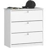 AKORD Contenitore per scarpe con 3 ripiani e ante a ribalta | Ribaltabile | 60 x 62 x 31 cm | 21 kg | Bianco