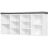 HOMCOM Scarpiera Panchina 8-10 Paia di Scarpe Bianco 104 x 30 x 48 cm