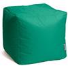 Avalon - Pouf Poggiapiedi CUBO Jive, Puff Poggiapiedi Divano quadrato, Pouffe Imbottito in Tessuto Tecnico Resistente e Antistrappo, Comodo e Impermeabile, Made in Italy (45cm-Verde smeraldo)