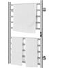 GYMAX Scaldasalviette Elettrico a Parete, Porta Asciugamani in Acciaio Inox, Riscalda 30-60 °C, Timer, Include Accessori a Parete, 53 x 11 x 86 cm