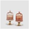 EDG - Enzo De Gasperi Vassoio in Vetro con Campana e Candela profumata Oud D9xH16 cm 2 Varianti(1pz) Tortora
