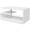 Vicco Tavolino da salotto Guillermo, Bianco, 91 x 52.6 cm