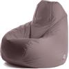 Avalon - Puff Poltrona Sacco XXL Jive Deluxe Sfoderabile, Pouf Sacco di Qualità Sartoriale, Bean Bag per Sedersi Ergonomico, Tessuto Antistrappo Impermeabile, Made in Italy(95x135cm-Tortora)