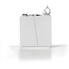 WHOUS Armadio Multiuso EASY per Ufficio, Studio o Camera con 2 Ante e 2 Vani, 79,20x38x86 cm, Bianco Opaco