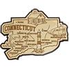 Printtoo Regalo Souvenir Magnete da frigo con Incisione in Legno del Connecticut