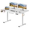 SANODESK Scrivania elettrica in piedi, regolabile in altezza, con gancio per zaino e pannello smart memory