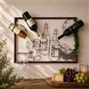 DanDiBo Scaffale vini a muro 091975 Supporto bottiglie in metallo 70cm Scaffale a parete porta bottiglie
