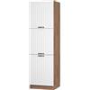 Vicco Mobile per forno da incasso Fame-Line, Bianco rustico, 60 cm, per la combinazione con altri moduli della serie Fame-Line
