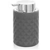 Inbagno Dispenser Sapone Grigio 350 ml, Ceramica Colore Grigio, Linea Cristal