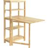 SoBuy Tavolo Cucina Piccolo Tavolo da Cucina Allungabile Tavolino da Pranzo Credenza Scaffale tavolini pieghevoli FWT70-N