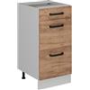 Vicco Mobiletto base per cucina R-Line, Rovere dorato, 40 cm